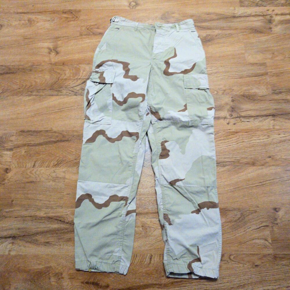 Military Camouflage Cargo Pants Ripstop Desert Camo Mens Small Regular 30x32